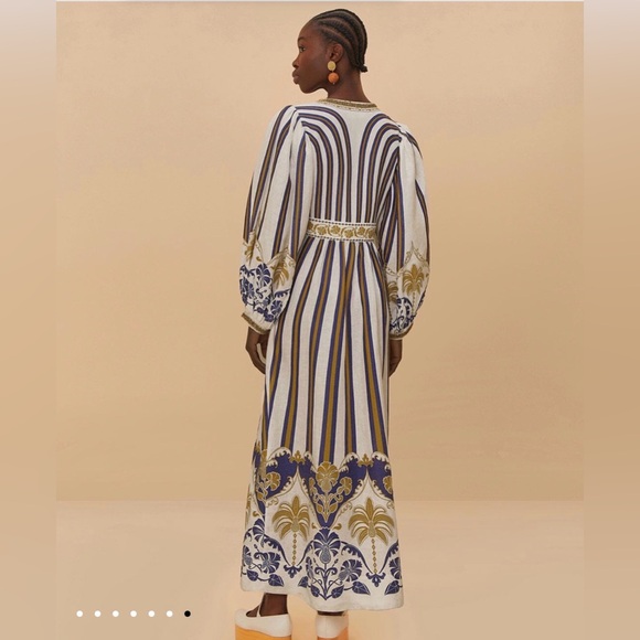 FARM Rio BRAND NEW pineapple linen dress Medium - Picture 5 of 6